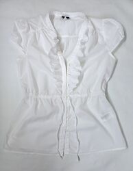 Блуза біла з коротким рукавом H&M.