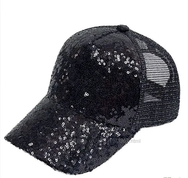 Новая кепка-бейсболка з паєтками