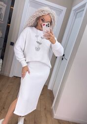 Вишуканий жіночий костюм 40-54рр ангора-альпака люкс якість