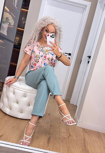 Стильний жіночий костюм 40-58рр блузка та брюки