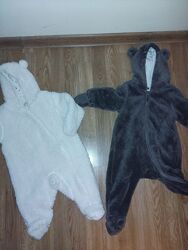 Комбєз хутряний на 6міс. Білий Комбинезон Обидва в чудовому стані