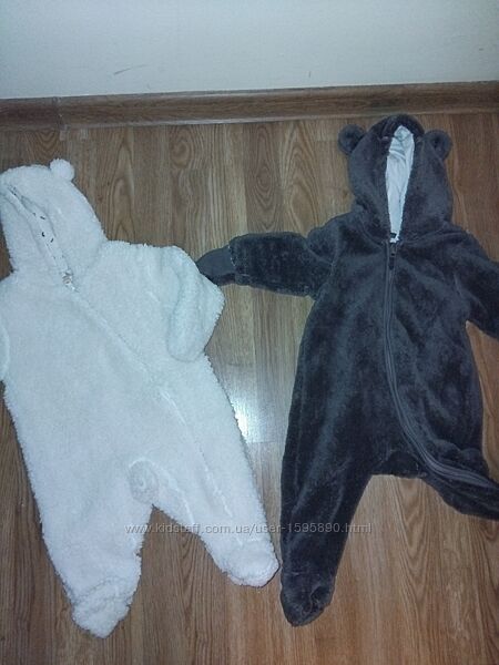 Комбєз хутряний на 6міс. Білий Комбинезон Обидва в чудовому стані
