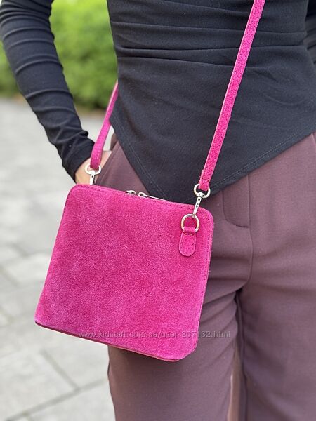 Замшева крос-боді, Італія, кольори в асортименті