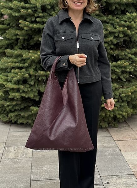 Шкіряна сумка-шопер на плече Akira, Італія, кольори в асортименті