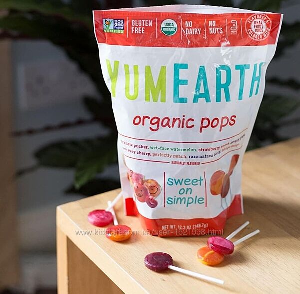 Органічні льодяники YumEarth 50шт