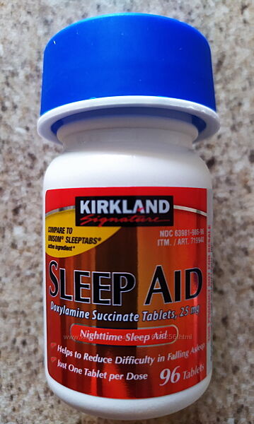 Sleep Aid 96 таблеток kirkland, допомога нічному сну, США.