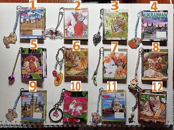 Блокнот блокнотик сувенир с брелком ручной работы на подарок