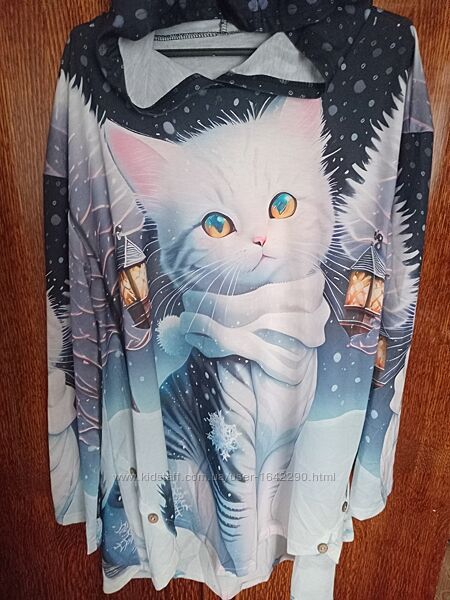 Новогоднее платье, реглан, туника батал 50/54