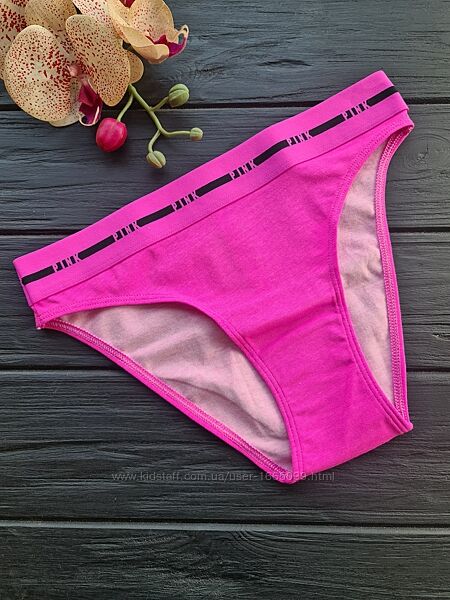 Бавовняні трусики бікіні з лого victorias secret