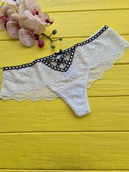Мереживні трусики стрінги victorias secret преміум колекція