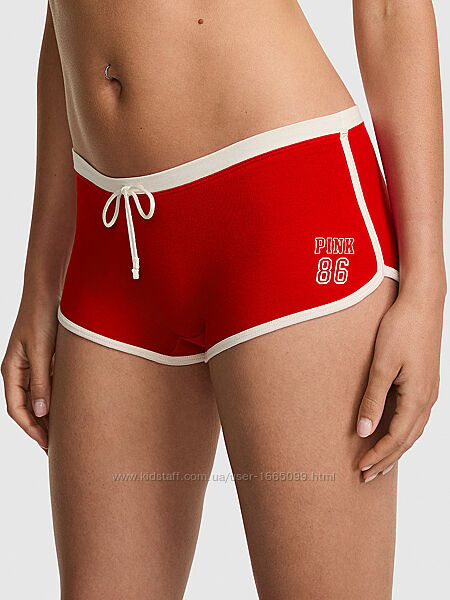 Трусики шортиками Pink Victoria&acutes Secret Cotton Dorm Boyshort Panty
