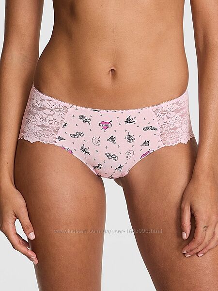 Трусики no-show cheeky panty pink victorias secret