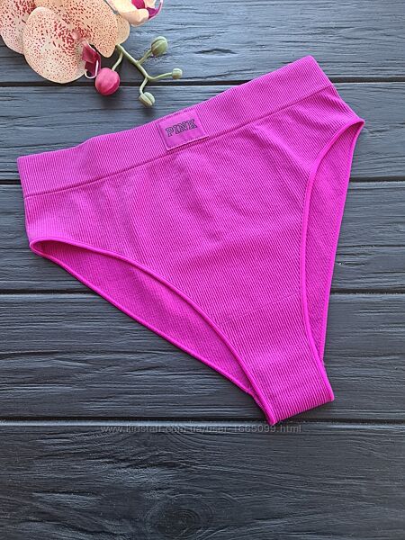 Трусики в рубчик з високою посадкою Victorias Secret 