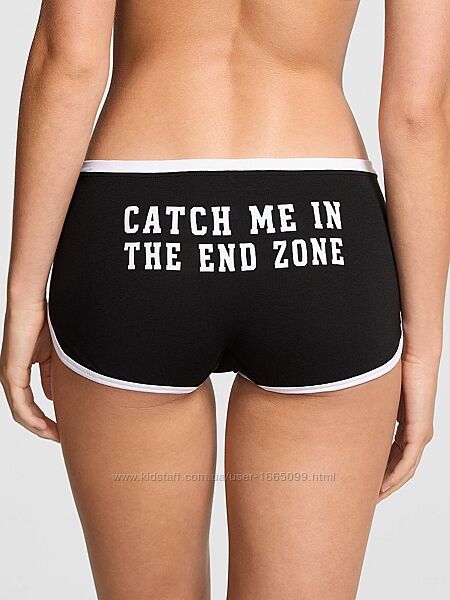 Трусики шортиками pink victorias secret cotton dorm boyshort panty