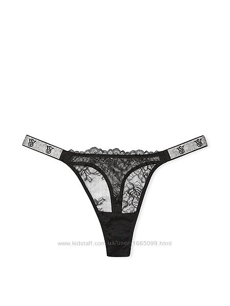 Трусики стрінги зі стразами камінням victoria&acutes secret