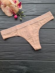 Трусики стрінги з лого вікторія сікрет victorias secret