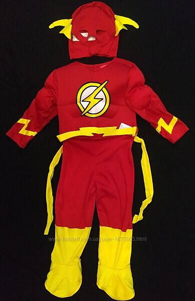 Карнавальный костюм супергероя Флеш на мальчика 3-4 года, Марвел 