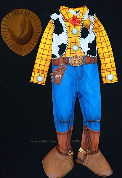 Карнальный костюм с шляпой шерифа Вуди на мальчика 9-10 лет