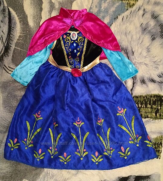 Карнавальное платье принцессы Анны Холодное сердце на девочку 5-6 лет 