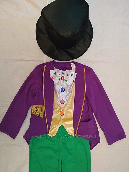 Карнавальный костюм Вилли Вонка Чарли Шоколадная фабрика на мальчика 7-8 л