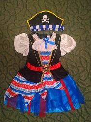 Карнавальное платье пиратки на девочку 5-6 лет