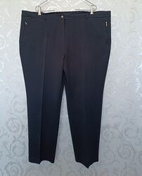 р 24 / евро 52 / 58-60 черные штаны брюки пояс на резинке большие батал