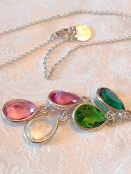 Серебряное колье безель винтажное 