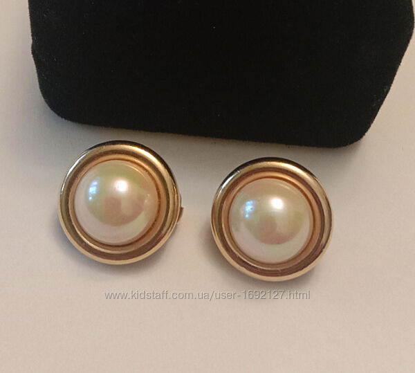 Серьги клипсы Christian Dior Кристиан Диор винтаж 