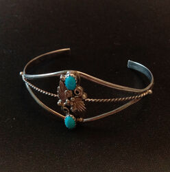 Серебряный браслет Navajo Навахо бирюза серебро редкость 