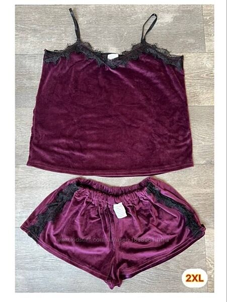 Велюрова жіноча піжама 2XL