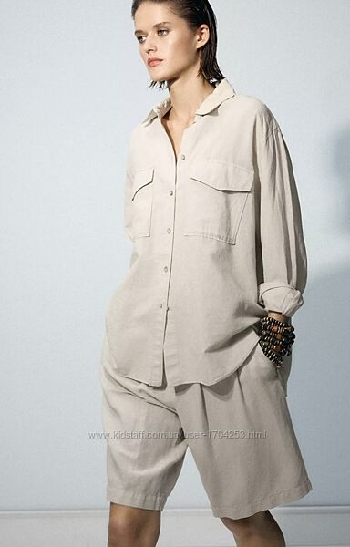 Сорочка на основі льону zara