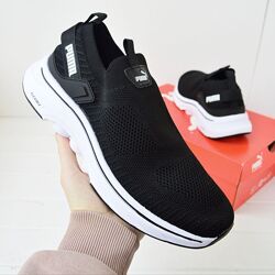 Puma Black White мокасини пума кроссовки кросівки чоловічі