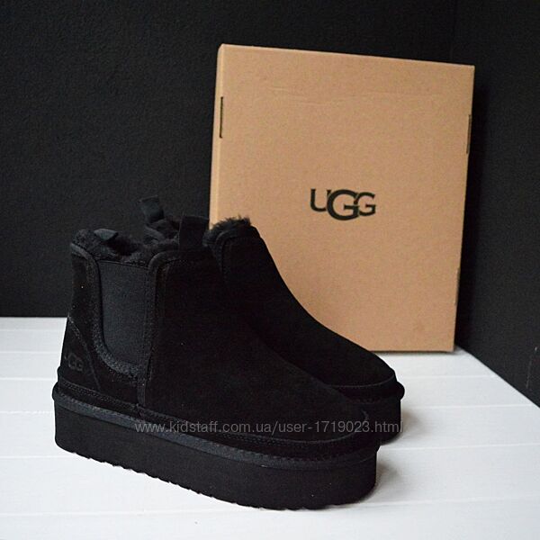 UGG BLACK жіночі черевики зимові