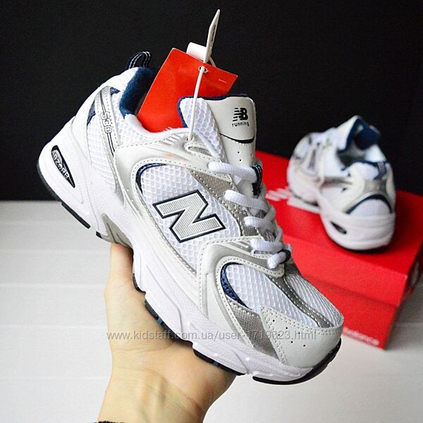 New Balance 530 White Blue кросівки термо жіночі нью беленс кроссовки