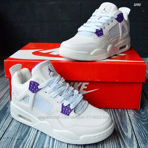 Nike Air Jordan Retro 4 White кросівки жіночі термо зимові кроссовки найк