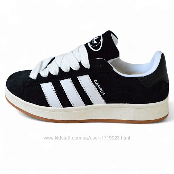 Adidas Campus Black White кросівки жіночі з хутром адідас адидас кампус