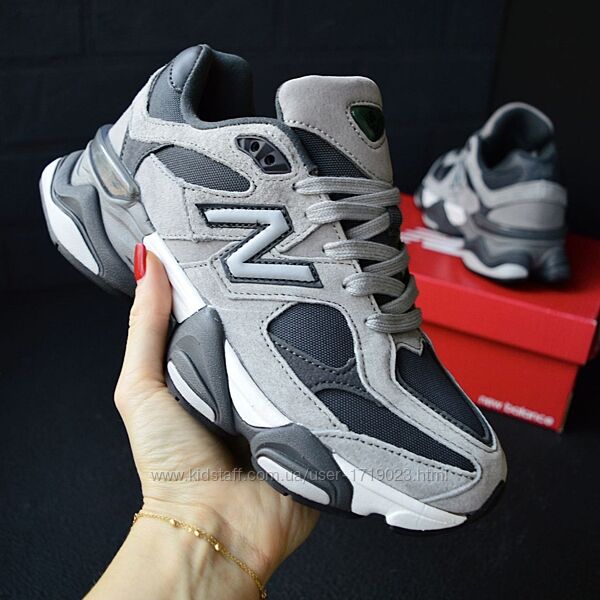 New Balance 9060 Gray Black сірі, термо кросівки жіночі зимові кроссовки