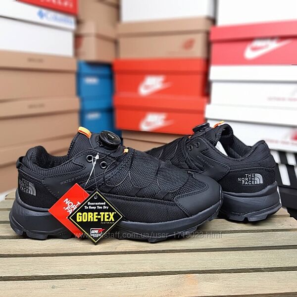 The North Face BOA Gore-tex чорні кросівки термо чоловічі зимові кроссовки