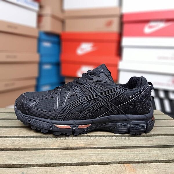 Asics Gel Kahana 8 чорні термо кросівки чоловічі асікс асикс кроссовки