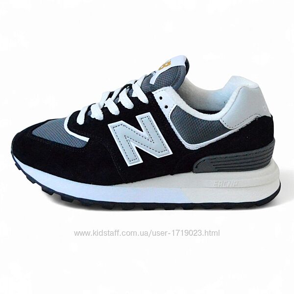 New Balance 574 Legacy Black Gray чорні з сірим термо кросівки жіночі зимов