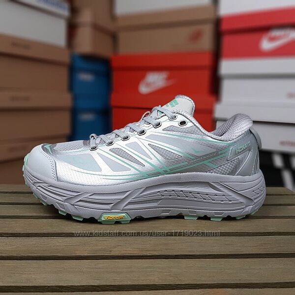 HOKA Mafate Speed 2 світло сірі кросівки чоловічі термо хока зимові