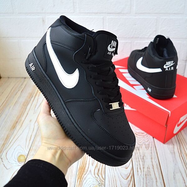 Nike Air Force 1 кросівки чоловічі найк форс зимові з хутром кроссовки