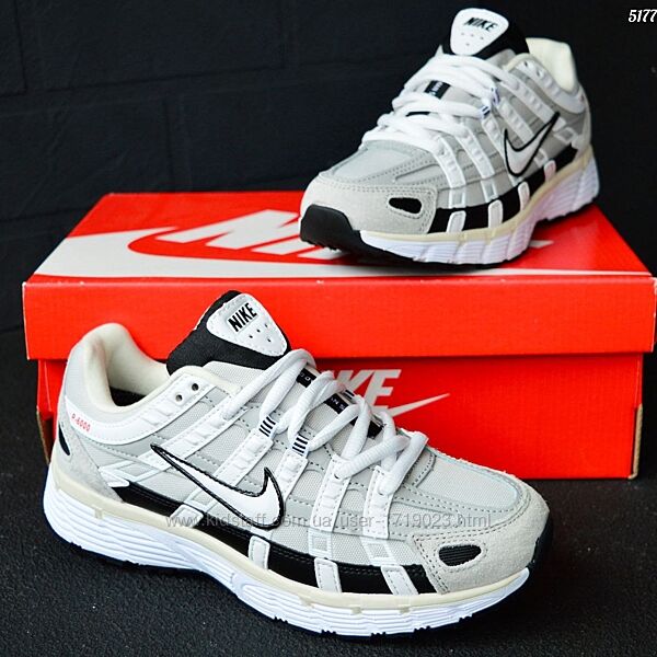 Nike P-6000 White Gray білі з сірим термо кросівки жіночі найк зимові