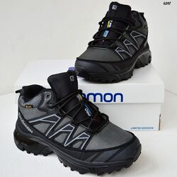 Salomon xt-6 gore-tex Black Gray хутро кросівки черевики зимові саломон
