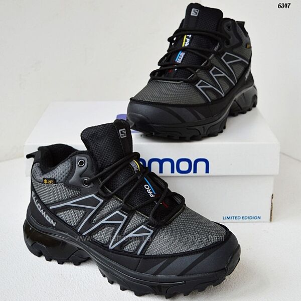 Salomon xt-6 gore-tex Black Gray хутро кросівки черевики зимові саломон