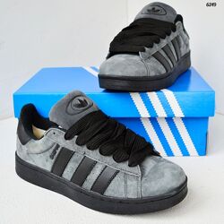 Adidas Campus Gray Black хутро кросівки чоловічі адідас кампус кроссовки