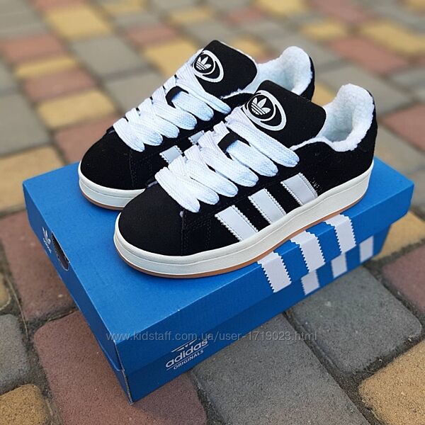Adidas CAMPUS Чорні з білим жіночі кросівки адідас кампус кроссовки зимние