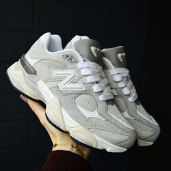 New Balance 9060 Gray White сірі кросівки жіночі нью беленс кроссовки