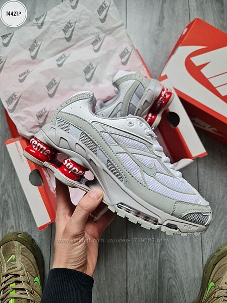 Nike Shox Ride2 Supreme Gray/White/Red чоловічі кросівки найк кроссовки