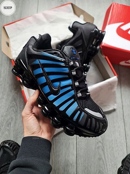 Nike Shox TL Black/Blue кросівки чоловічі найк кроссовки мужские змінюють